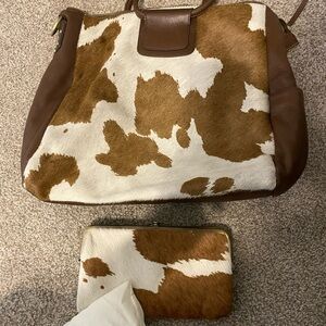 HOBO Sheila Cowhide Pattern Women's Bag Set with matching Lauren wallet